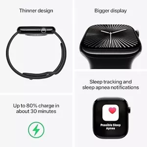 Apple Watch Series 10 (GPS + Cellular, 42/46MM) Black Color
