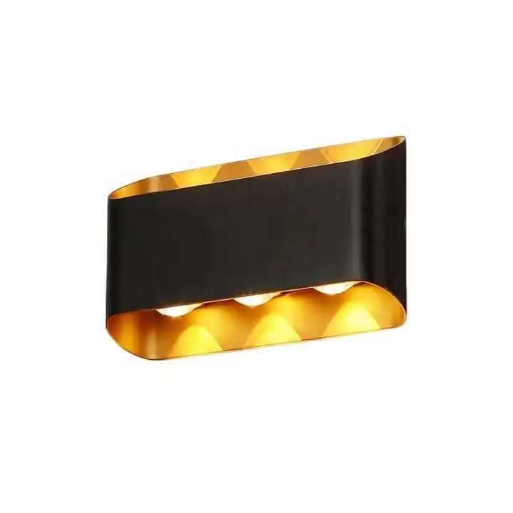 Outdoor Waterproof Black Light up Down Lighting Wall Lamp Wall Decoration Light