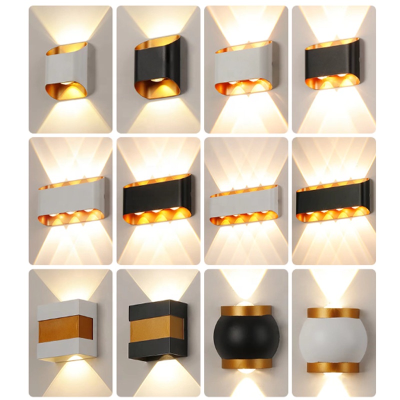 Outdoor Waterproof Black Light up Down Lighting Wall Lamp Wall Decoration Light