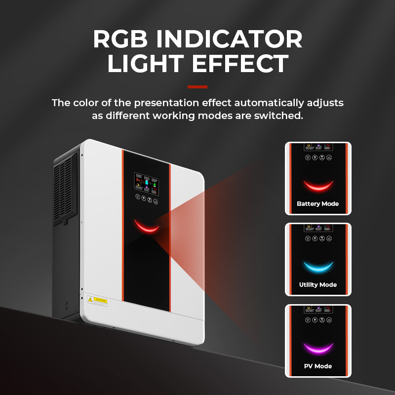 Solar Hybrid Off-Grid Inverter 220V Single Phase 1kW to 10.2kW Lithium-Compatible Home Use