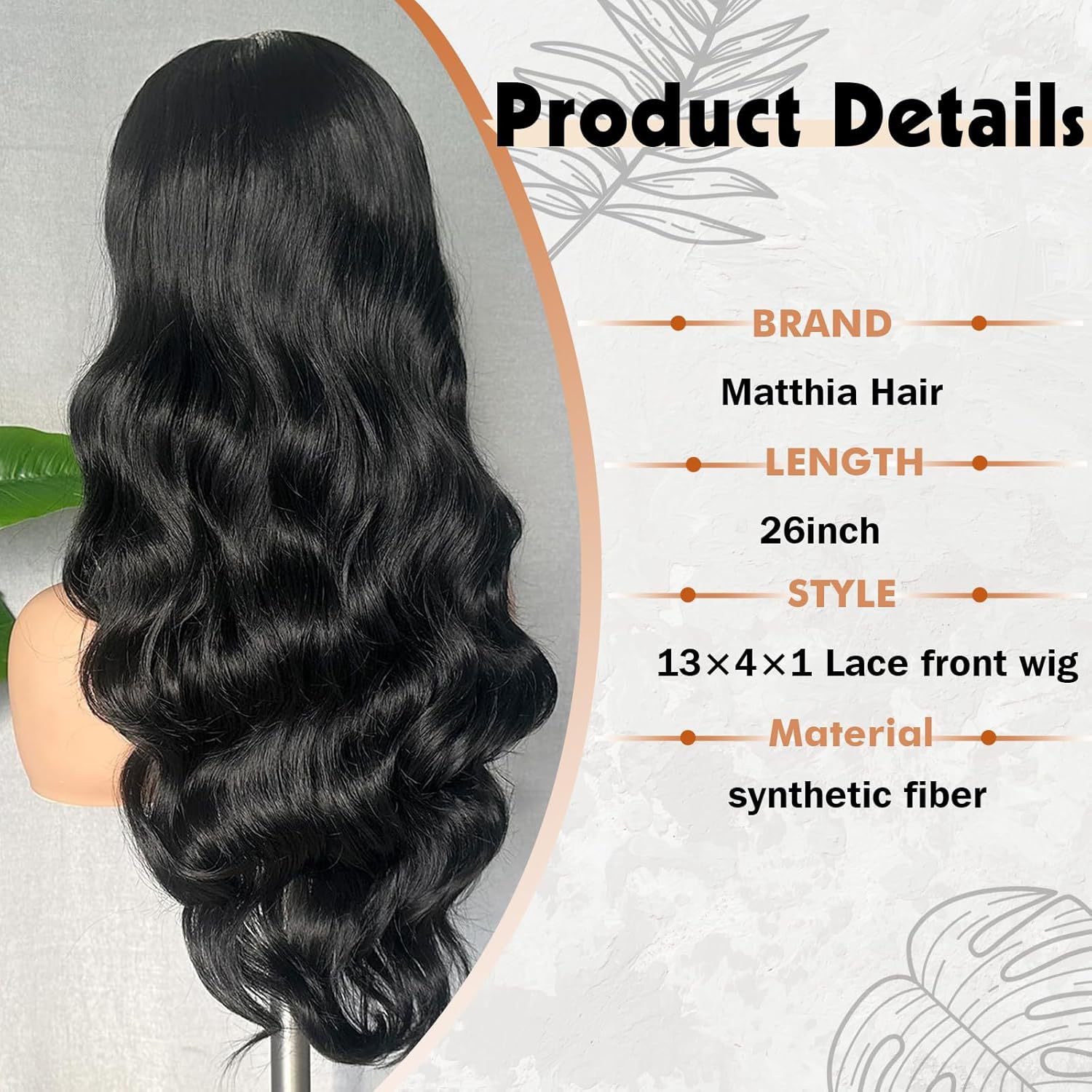 27-Inch Body Wave Wig – Black