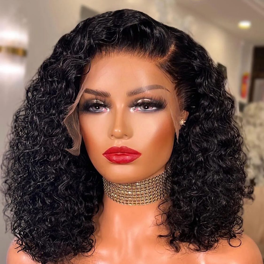 Big volume water wig Frontal Wigs Pre Plucked With Baby Hair 180 Density