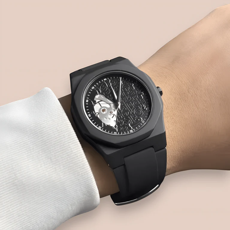 Illimite  Men’s Arabic Watch – Engraved Middle Eastern Design