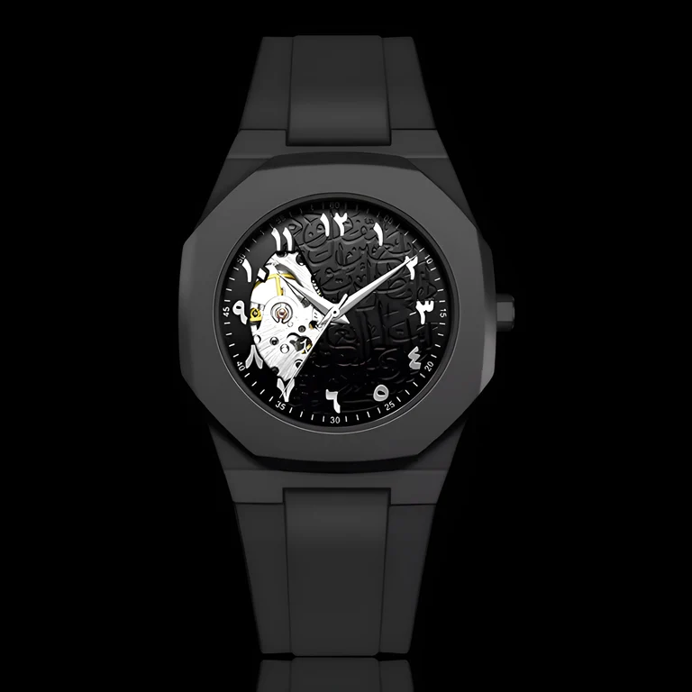 Illimite  Men’s Arabic Watch – Engraved Middle Eastern Design