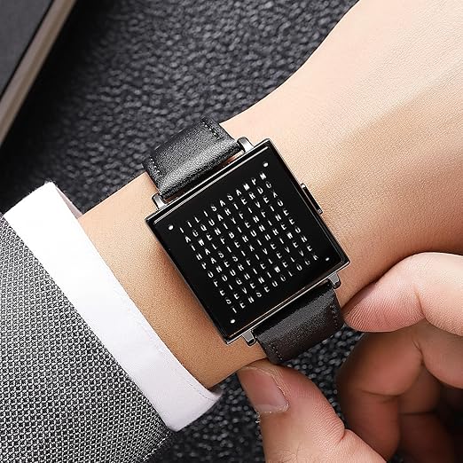 Gosasa Square Men's Luxury Watches Fashion Creative Multifunctional Waterproof Wristwatch, Stainless Steel or Gold and Silver - Toned Leather Strap Gifts for Men
