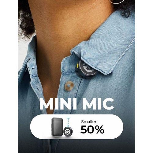 Hollyland LARK M2 Wireless Microphone for iPhone, Android and Camera, 48KHz 24Bit Hi-Fi Audio, 1000ft LOS Range, Noise Cancellation, 40H Duration for Vlogging