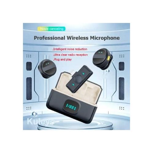 SX21 ANC 2 Pcs Tie Collar Mic Portable Live Streaming Small Wireless Lavalier Microphone For IPhone IPad Android With Charging Case 8-Hour Clip On Lapel Microphone Wireless For Mobile Cell Phone Video Recording,Vlogging,YouTube,Interview, 3 Mode Denoise