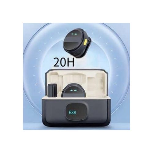 SX21 ANC 2 Pcs Tie Collar Mic Portable Live Streaming Small Wireless Lavalier Microphone For IPhone IPad Android With Charging Case 8-Hour Clip On Lapel Microphone Wireless For Mobile Cell Phone Video Recording,Vlogging,YouTube,Interview, 3 Mode Denoise