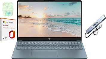 HP 15.6" LED Business & Student Laptop, 8GB RAM 384GB Storage (128GB UFS+256GB Docking Set), Quad-Cores Intel Pentium