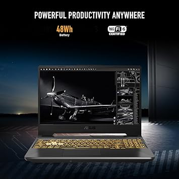ASUS TUF Gaming A15 Gaming Laptop, 15.6” FHD 16:9 144Hz Display, AMD Ryzen™ 5 7535HS Processor, NVIDIA® GeForce RTX™ 3050, 16GB DDR5, 512GB PCIe® Gen 4.0 SSD, Wi-Fi 6, Windows 11 Home