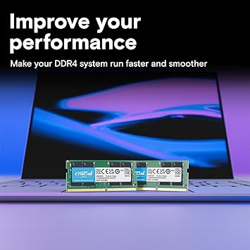 Crucial 8GB DDR4 RAM 3200MHz (PC4-25600), Downclockable to 2933/2666MHz Laptop Memory, SODIMM 260-Pin CL22, Compatible with 13th Gen Intel Core and AMD Ryzen 7000