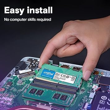 Crucial 8GB DDR4 RAM 3200MHz (PC4-25600), Downclockable to 2933/2666MHz Laptop Memory, SODIMM 260-Pin CL22, Compatible with 13th Gen Intel Core and AMD Ryzen 7000