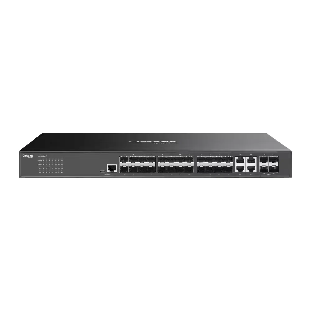 TP-Link Omada SG3428XF 24-Port SFP L2+ Managed Switch with 4 10GE SFP+ Slots