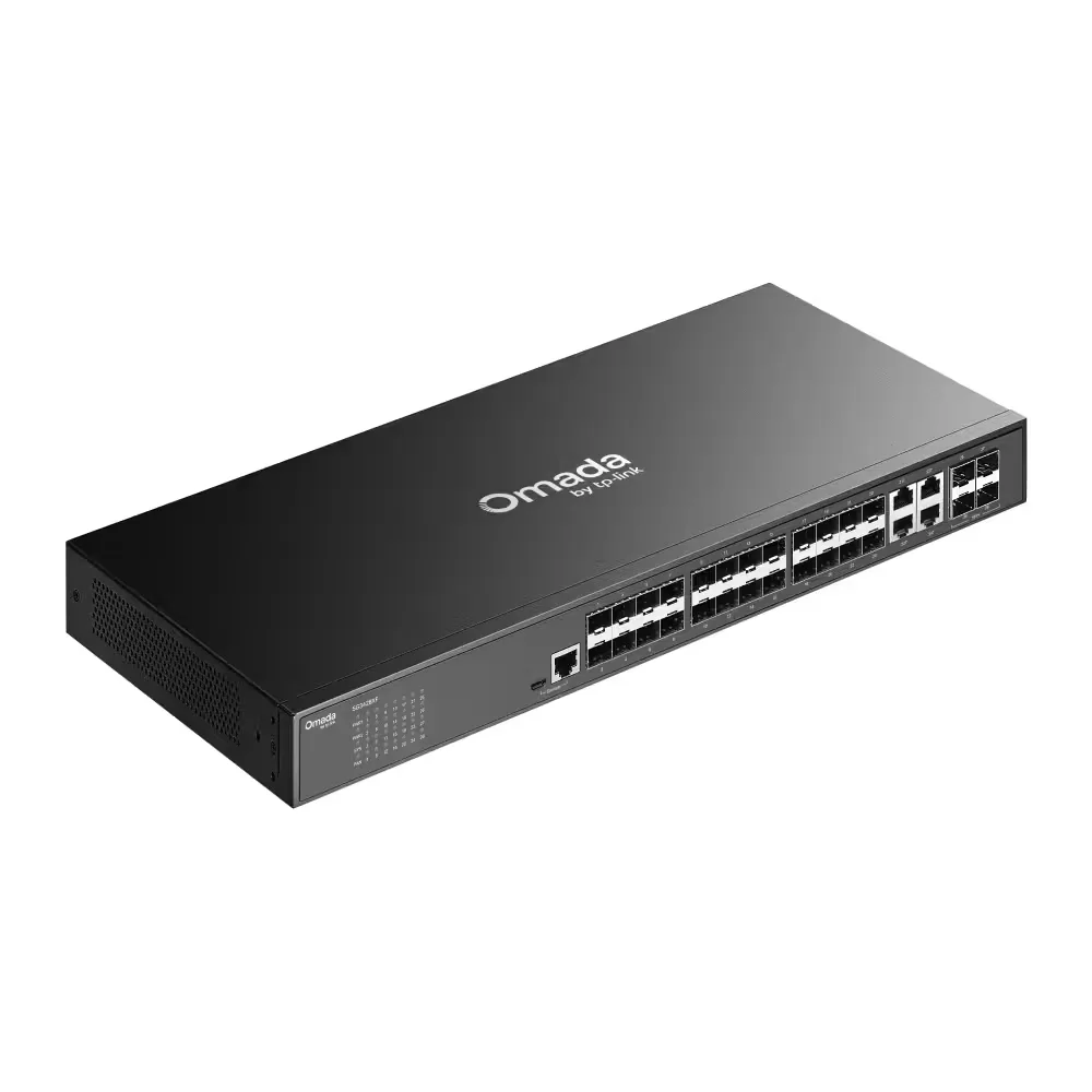 TP-Link Omada SG3428XF 24-Port SFP L2+ Managed Switch with 4 10GE SFP+ Slots