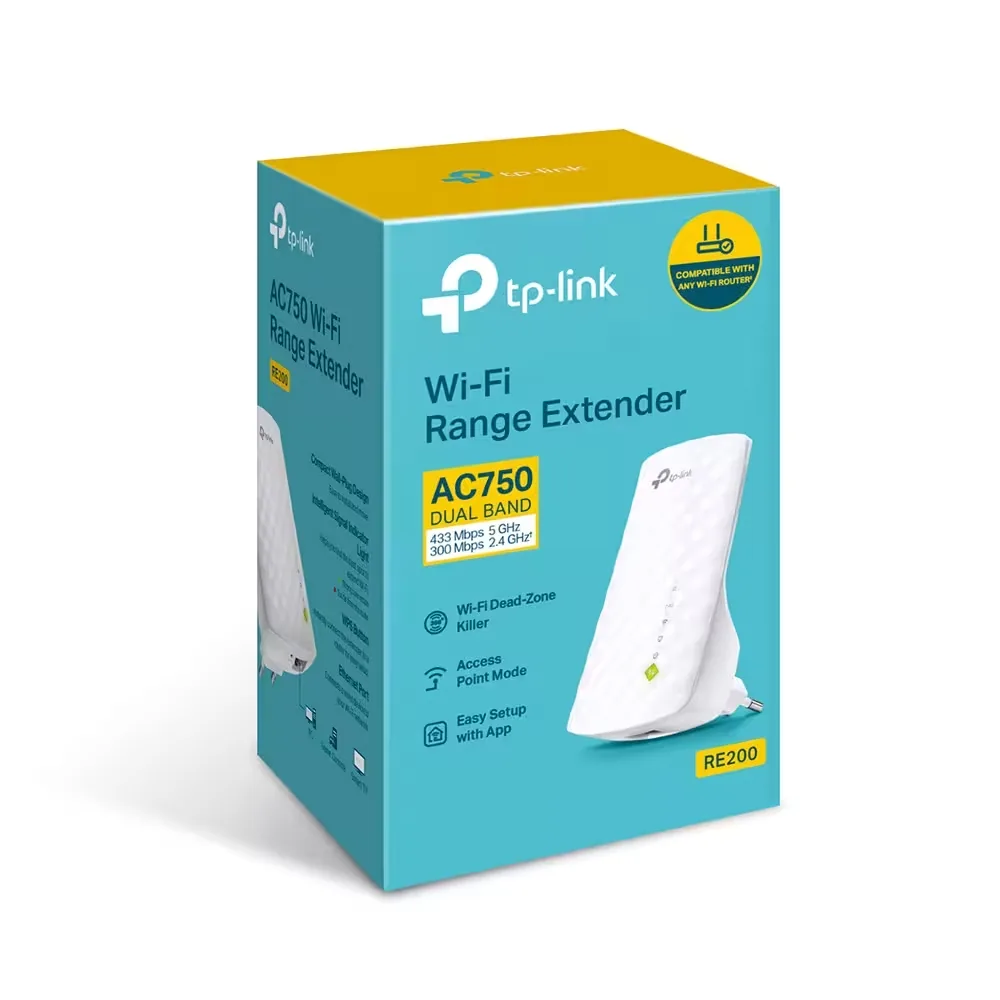 TP-Link AC750 Wi-Fi Range Extender RE200 Dual Band 750Mbps
