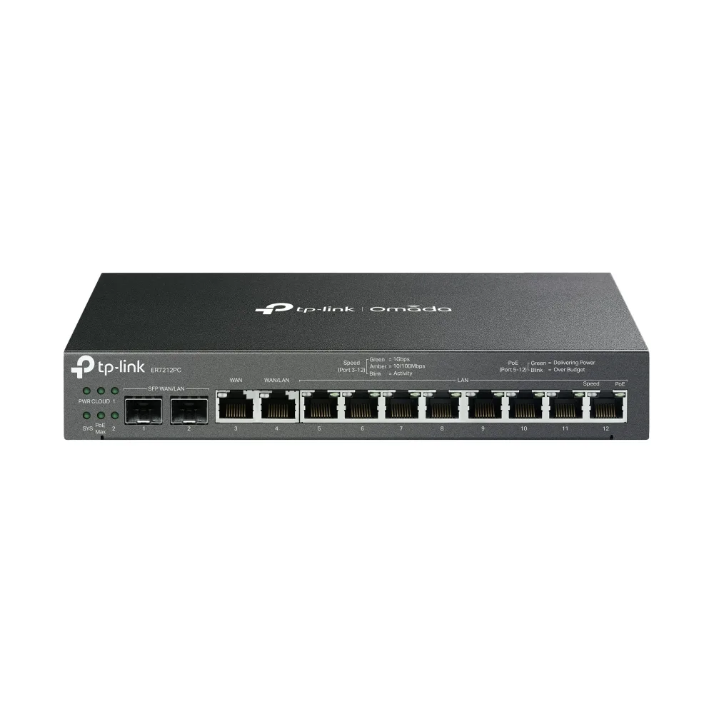 TP-Link Omada Gigabit VPN Router ER7212PC PoE+ Controller