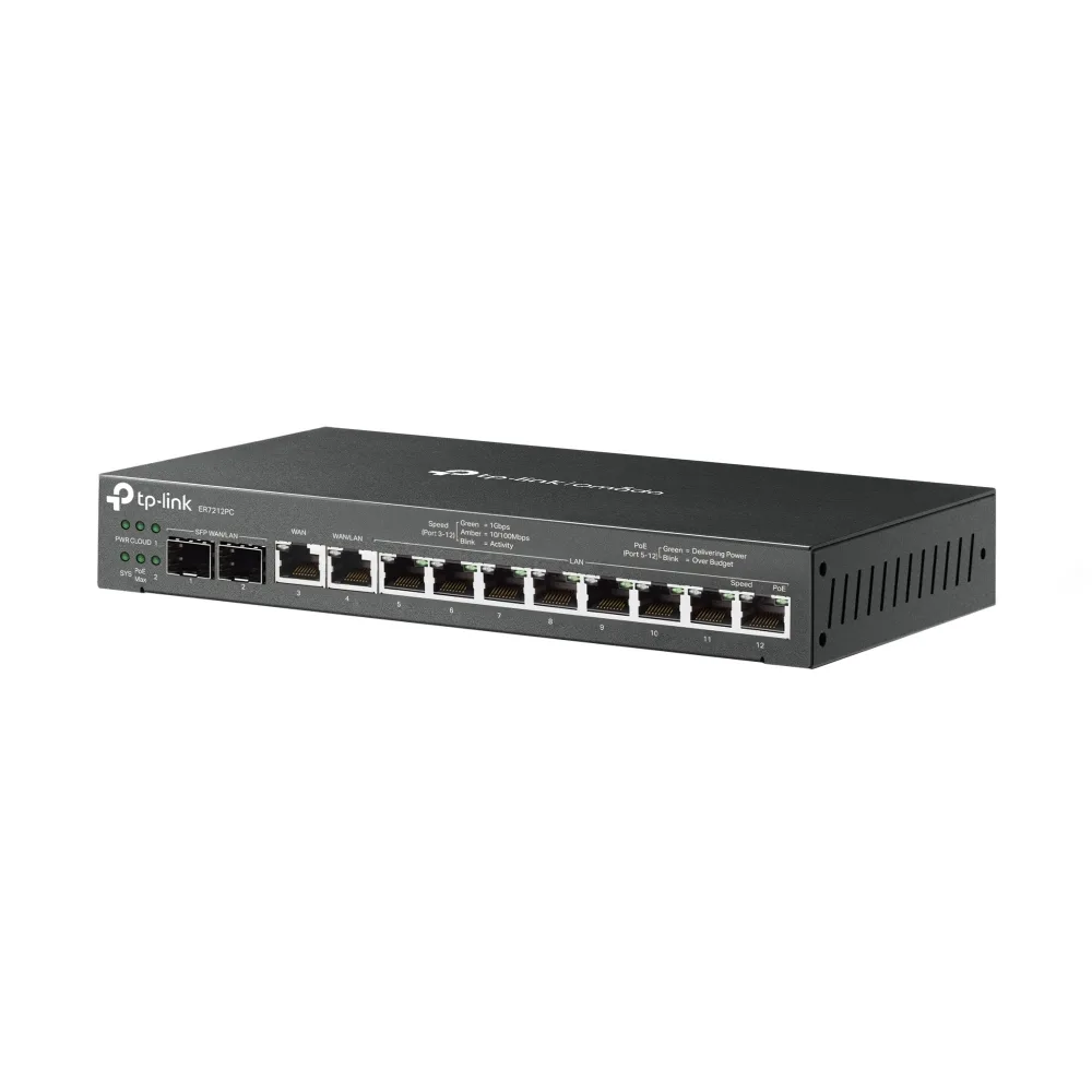 TP-Link Omada Gigabit VPN Router ER7212PC PoE+ Controller