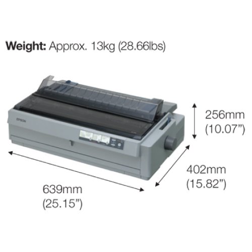 Epson LQ-2190 Dot Matrix Printer - Wide Carriage, High Speed, Durable