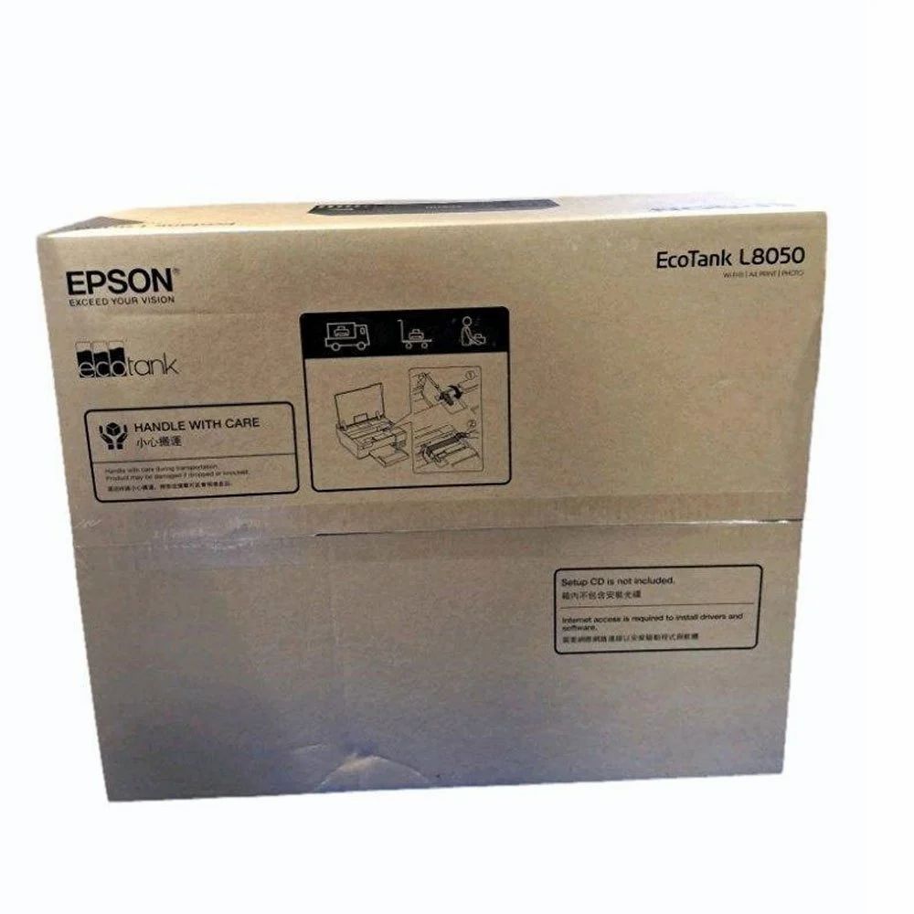 Epson EcoTank L8050 Photo Printer with Wi-Fi, Borderless Printing, and CD/DVD Print