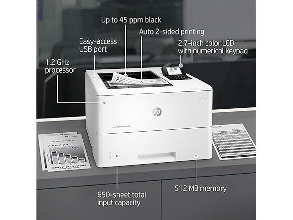 HP LaserJet Enterprise M507dn Mono Laser Printer (1PV87A) - High-Speed Duplex Network Printing