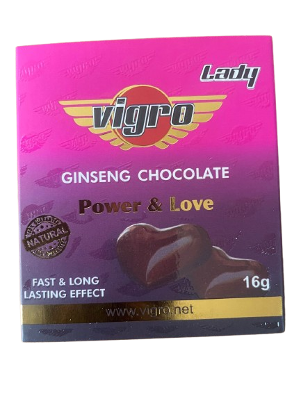 Vigro ginseng chocolate for libido in ladies.1 pc