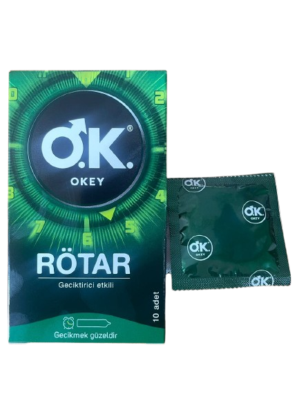 Okey rotar delay effect male comdoms.10-pack