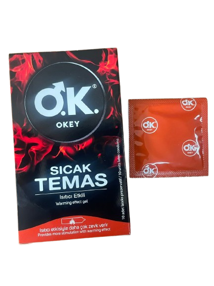 Okey warming effect male condoms.10-pack