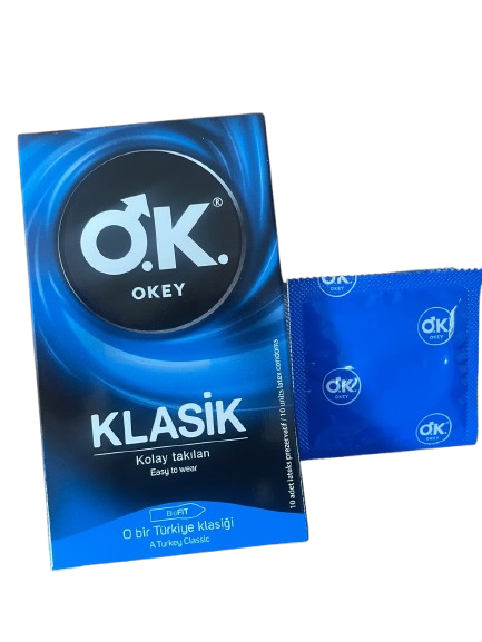 Okey classic male condoms.10-pack