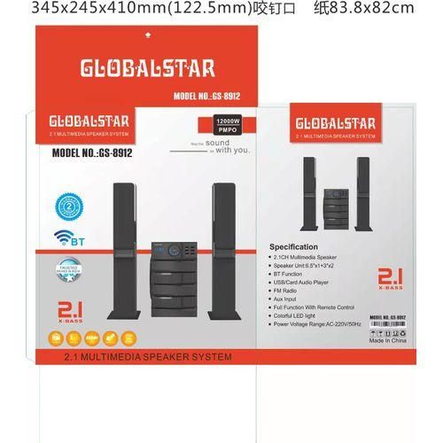 Global Star Bluetooth Speaker Home Speaker GS-8912  2.1 Home Multispeaker System