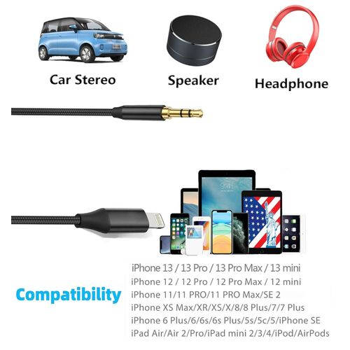 USB C to 3.5mm Aux Cable Type C Male Jack Adapter Audio Cable Cord Nylon Braided Fast Quick Charger  Audio Cable For Car Headphone USB C Converter Jack Speaker