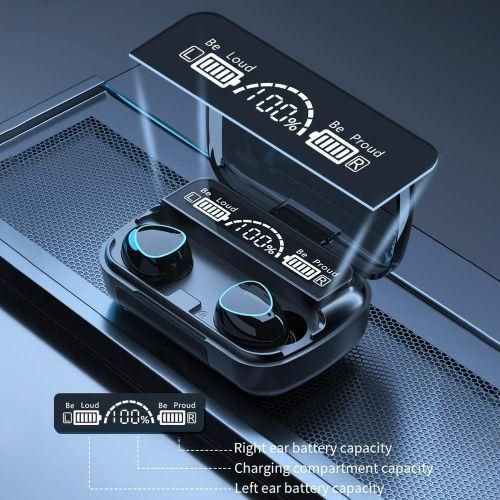 Earbuds Wireless Headsets Bluetooth Earphones Stereo -Black
