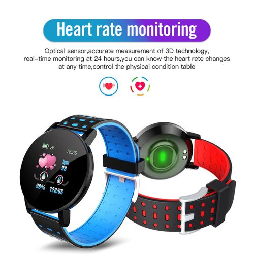 119plus D18S Macaron smartwatch with heart rate and sleep monitoring, Bluetooth sports wristband