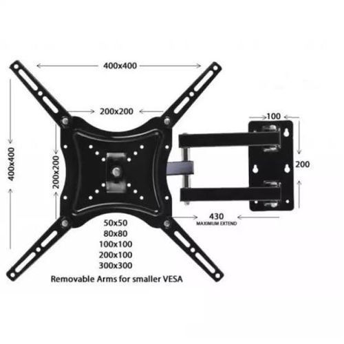 Home Design Pack Of Rotating TV Mount+Decoder Or DVD Mount-Black