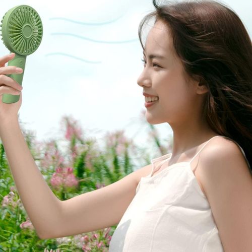Handheld Fan Battery Rechargeable fan, Mini Desktop Fan with 3 Speed can Work 4-24 Hours,Lightweight Makeup Hand Fan for Stylish Girl Women Men Indoor Outdoor-Vacation Essentials Portable Fan -Multicolor