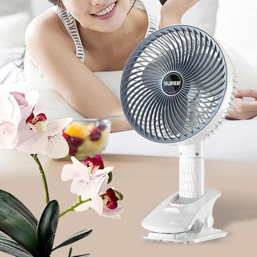 Portable Mini Desk Fan - Clip on USB Rechargeable Hand Fan with 3 Adjustable Speeds 360 Degree Rotation 2000mAh Battery, Lightweight Design, Low Noise, and Easy Portability for Indoor and Outdoor Office Use- Multicolor