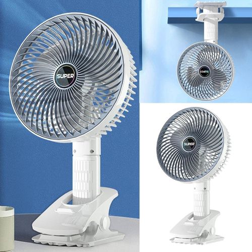 Portable Mini Desk Fan - Clip on USB Rechargeable Hand Fan with 3 Adjustable Speeds 360 Degree Rotation 2000mAh Battery, Lightweight Design, Low Noise, and Easy Portability for Indoor and Outdoor Office Use- Multicolor