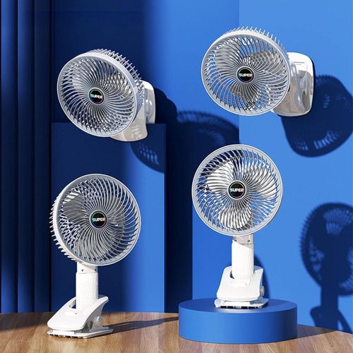 Portable Mini Desk Fan - Clip on USB Rechargeable Hand Fan with 3 Adjustable Speeds 360 Degree Rotation 2000mAh Battery, Lightweight Design, Low Noise, and Easy Portability for Indoor and Outdoor Office Use- Multicolor