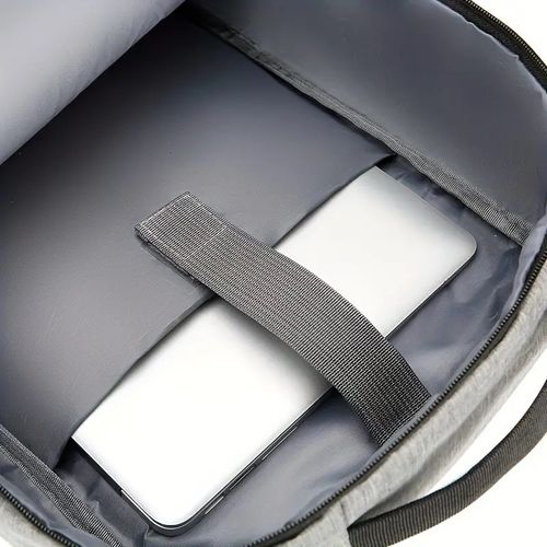 White Label Laptop Bag With USB Port - Grey/Black