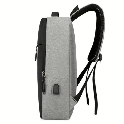 White Label Laptop Bag With USB Port - Grey/Black