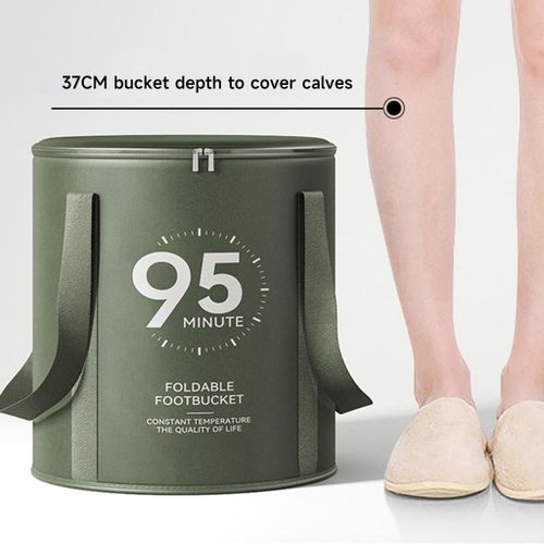 Collapsible Foot Spa, 37L Collapsible Foot Bath Foldable Foot Soak Bath Basin for Pedicure and Foot Care, Portable Foot Bath Bowl Tub Water Bucket for Travel Fishing Camping