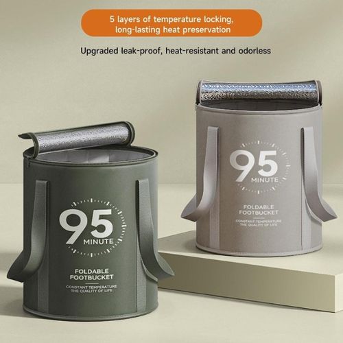 Collapsible Foot Spa, 37L Collapsible Foot Bath Foldable Foot Soak Bath Basin for Pedicure and Foot Care, Portable Foot Bath Bowl Tub Water Bucket for Travel Fishing Camping