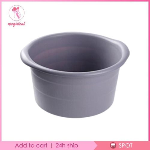 Foot Soaking Tub Foot SPA Basin Bucket Height 7.5inch Portable Build in with Convex Dots Round Sturdy for Soaking Feet,Toe Nails, And Ankles