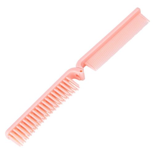 Pocket Folding Hair Brush Comb Portable Collapsible Travel Essentials Scalp Massage Plastic Hair Brush Random Color