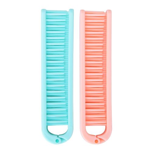 Pocket Folding Hair Brush Comb Portable Collapsible Travel Essentials Scalp Massage Plastic Hair Brush Random Color