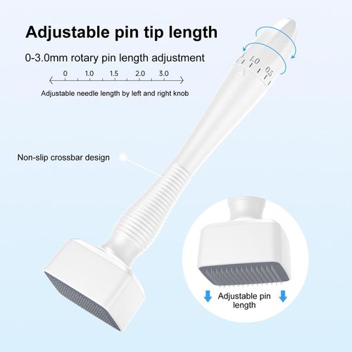 Adjustable Micro-Needling Derma Stamp Roller Skin Care Tool for Face Hair Beard