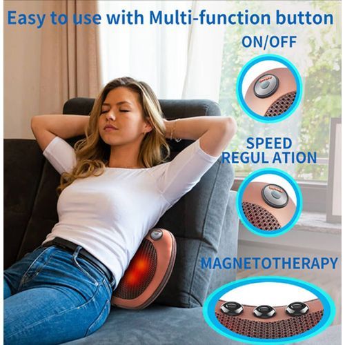 Automatic Heating Massage Pillow, -Brown