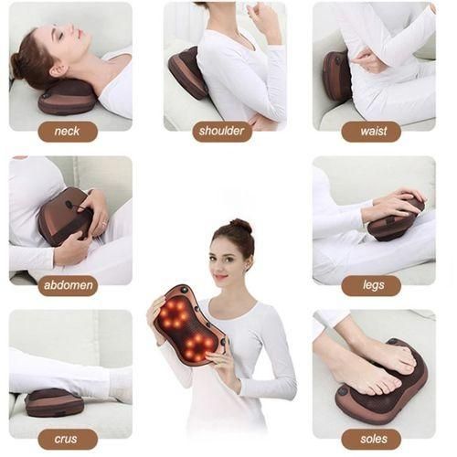 Automatic Heating Massage Pillow, -Brown