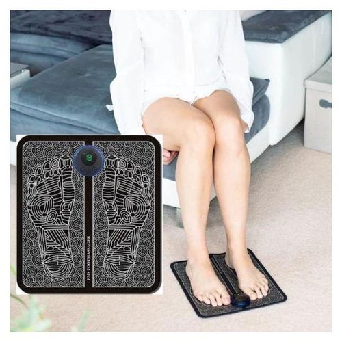 EMS Electric Foot Massager Pad Muscle Relaxer LCD Mat