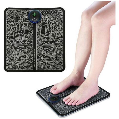 EMS Electric Foot Massager Pad Muscle Relaxer LCD Mat