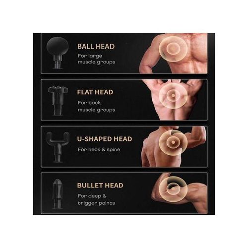 6 Speed LCD Touch Screen Fascia Electric Body Massager--Black